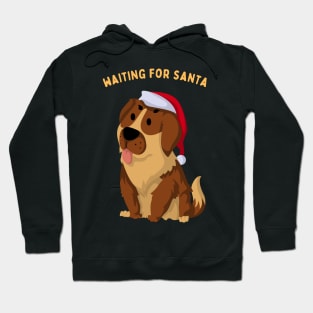 Waiting For Santa Cute Brown Dog Hoodie